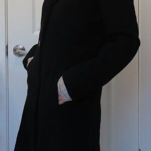 Via Spiga Black Lambswool & Cashmere Coat, size 8